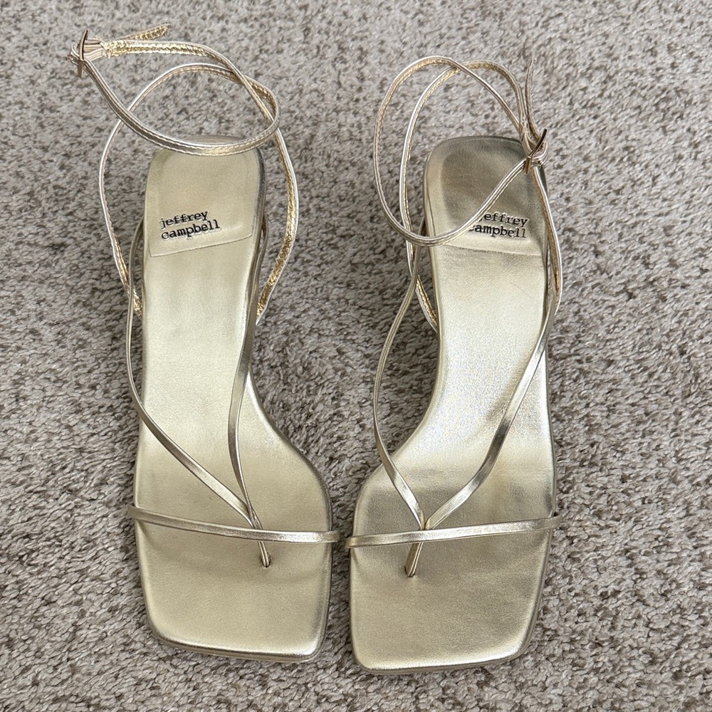 Jeffrey Campbell Metallic Gold Sandals